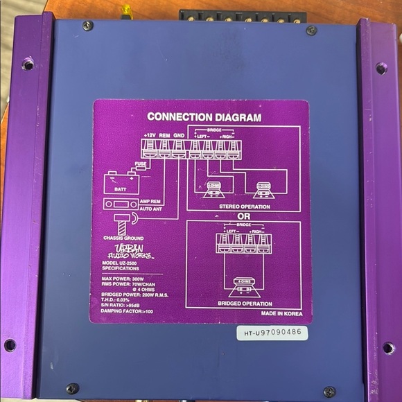 Vibrant Purple and Blue Audio Amplifier - Picture 2 of 6